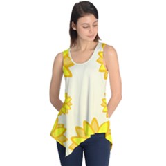 Sunflowers Flower Floral Yellow Sleeveless Tunic by Mariart