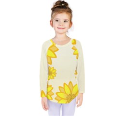 Sunflowers Flower Floral Yellow Kids  Long Sleeve Tee