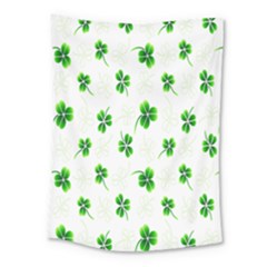 Leaf Green White Medium Tapestry