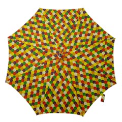 Flower Floral Sunflower Color Rainbow Yellow Purple Red Green Hook Handle Umbrellas (medium)