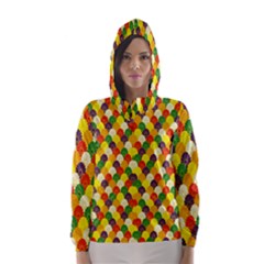 Flower Floral Sunflower Color Rainbow Yellow Purple Red Green Hooded Wind Breaker (women) by Mariart