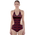 Repeated Tapestry Pattern Abstract Repetition Cut-Out One Piece Swimsuit View1