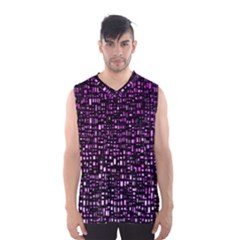 Purple Denim Background Pattern Men s Basketball Tank Top