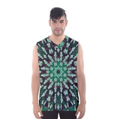 Abstract Green Patterned Wallpaper Background Men s Basketball Tank Top