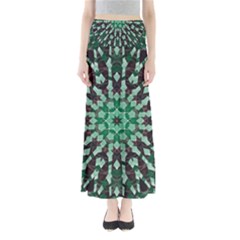 Abstract Green Patterned Wallpaper Background Maxi Skirts by Nexatart