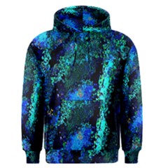 Underwater Abstract Seamless Pattern Of Blues And Elongated Shapes Men s Pullover Hoodie by Nexatart