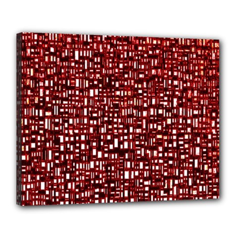 Red Box Background Pattern Canvas 20  X 16  by Nexatart