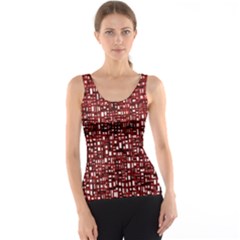 Red Box Background Pattern Tank Top by Nexatart