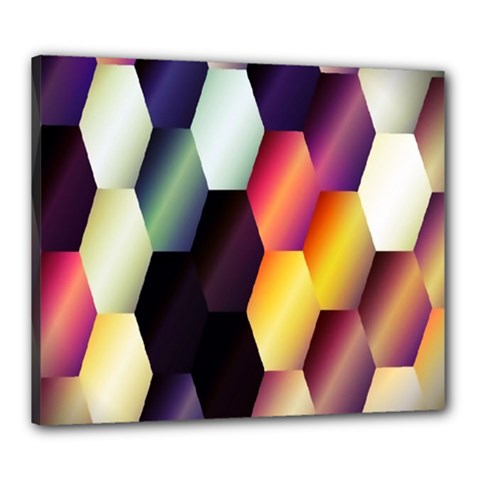 Colorful Hexagon Pattern Canvas 24  X 20  by Nexatart