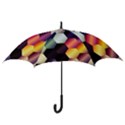 Colorful Hexagon Pattern Hook Handle Umbrellas (Large) View3