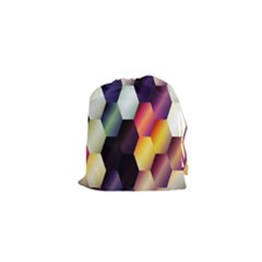 Colorful Hexagon Pattern Drawstring Pouches (xs) 