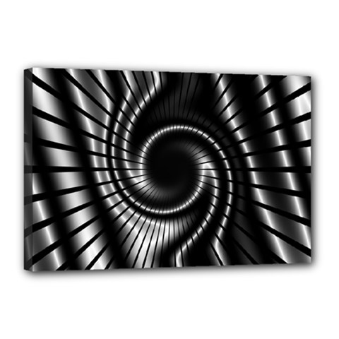 Abstract Background Resembling To Metal Grid Canvas 18  X 12  by Nexatart