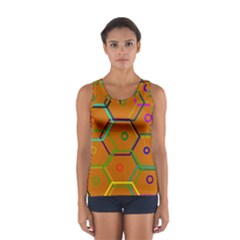 Color Bee Hive Color Bee Hive Pattern Women s Sport Tank Top  by Nexatart
