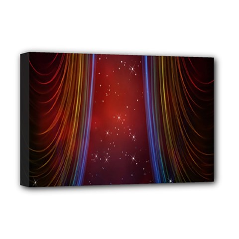Bright Background With Stars And Air Curtains Deluxe Canvas 18  X 12   by Nexatart