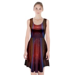 Bright Background With Stars And Air Curtains Racerback Midi Dress