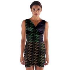 Multicolor Pattern Digital Computer Graphic Wrap Front Bodycon Dress by Nexatart
