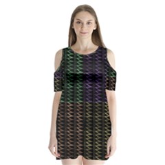 Multicolor Pattern Digital Computer Graphic Shoulder Cutout Velvet  One Piece by Nexatart