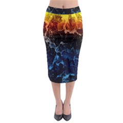 Abstract Background Midi Pencil Skirt