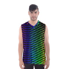Digitally Created Halftone Dots Abstract Background Design Men s Basketball Tank Top by Nexatart