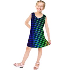 Digitally Created Halftone Dots Abstract Background Design Kids  Tunic Dress by Nexatart