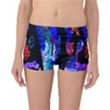 Grunge Abstract In Black Grunge Effect Layered Images Of Texture And Pattern In Pink Black Blue Red Reversible Bikini Bottoms View3