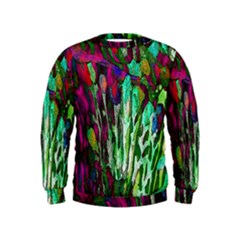 Bright Tropical Background Abstract Background That Has The Shape And Colors Of The Tropics Kids  Sweatshirt by Nexatart