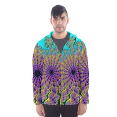 Beautiful Mandala Created With Fractal Forge Hooded Wind Breaker (men) by Nexatart