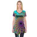 Beautiful Mandala Created With Fractal Forge Short Sleeve Tunic  View1