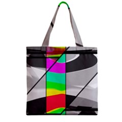 Colors Fadeout Paintwork Abstract Zipper Grocery Tote Bag by Nexatart