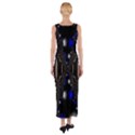 An Interesting Mix Of Blue And Other Colours Balls Fitted Maxi Dress View2