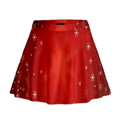 Red Holiday Background Red Abstract With Star Mini Flare Skirt by Nexatart