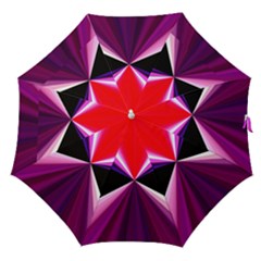 Red And Purple Triangles Abstract Pattern Background Straight Umbrellas by Nexatart