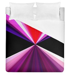 Red And Purple Triangles Abstract Pattern Background Duvet Cover (queen Size) by Nexatart