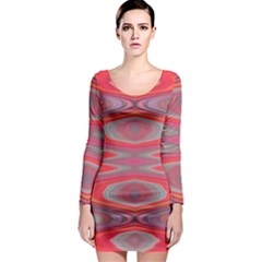 Hard Boiled Candy Abstract Long Sleeve Bodycon Dress