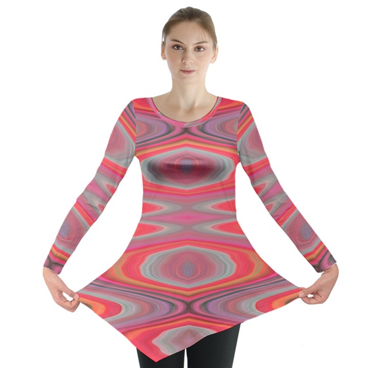 Hard Boiled Candy Abstract Long Sleeve Tunic 