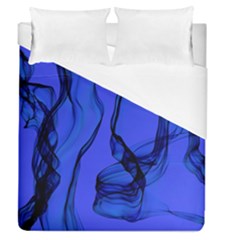 Blue Velvet Ribbon Background Duvet Cover (queen Size) by Nexatart