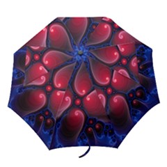 Color Fractal Pattern Folding Umbrellas by Nexatart