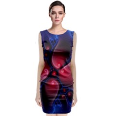 Color Fractal Pattern Classic Sleeveless Midi Dress