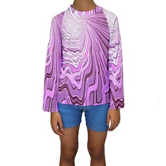 Light Pattern Abstract Background Wallpaper Kids  Long Sleeve Swimwear