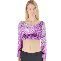 Light Pattern Abstract Background Wallpaper Long Sleeve Crop Top