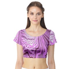 Light Pattern Abstract Background Wallpaper Short Sleeve Crop Top (Tight Fit)