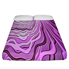 Light Pattern Abstract Background Wallpaper Fitted Sheet (Queen Size)