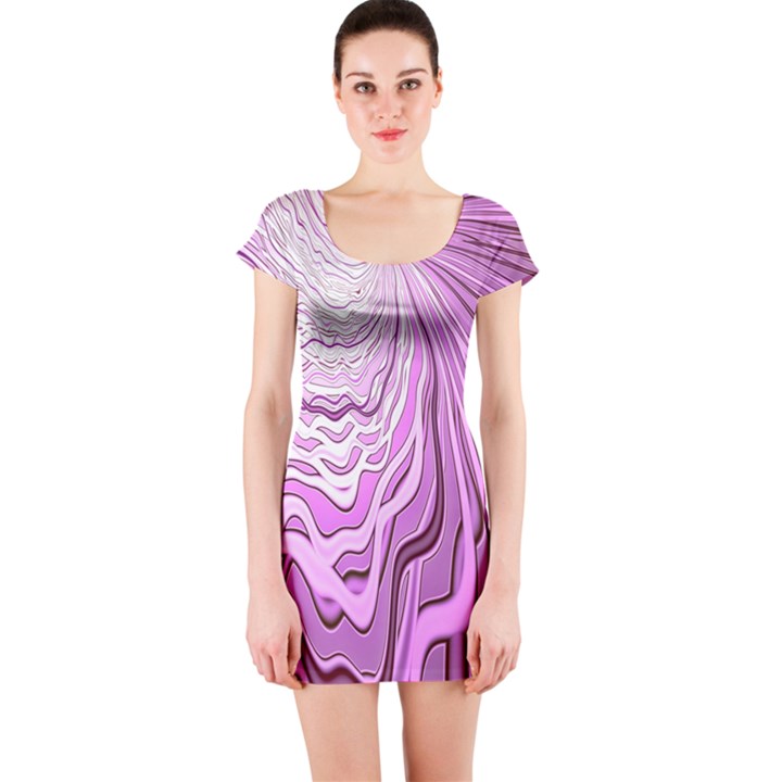 Light Pattern Abstract Background Wallpaper Short Sleeve Bodycon Dress