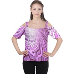 Light Pattern Abstract Background Wallpaper Women s Cutout Shoulder Tee