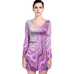 Light Pattern Abstract Background Wallpaper Long Sleeve Velvet Bodycon Dress