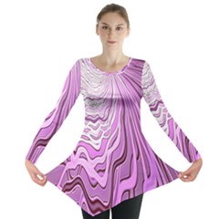 Light Pattern Abstract Background Wallpaper Long Sleeve Tunic 