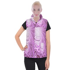 Light Pattern Abstract Background Wallpaper Women s Button Up Puffer Vest