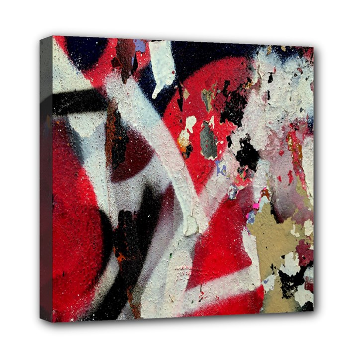 Abstract Graffiti Background Wallpaper Of Close Up Of Peeling Mini Canvas 8  x 8 