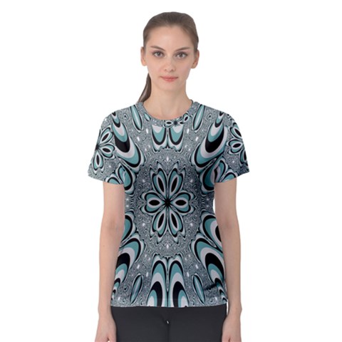 Kaleidoskope Digital Computer Graphic Women s Sport Mesh Tee by Nexatart