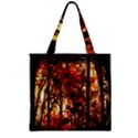 Forest Trees Abstract Zipper Grocery Tote Bag View2